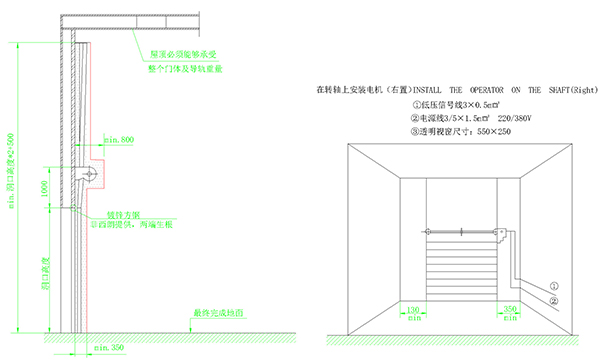 提升門多種提升方式設計圖